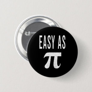 3.14 Distressed Easy As Pie Pi Pun Funny Math Joke Button