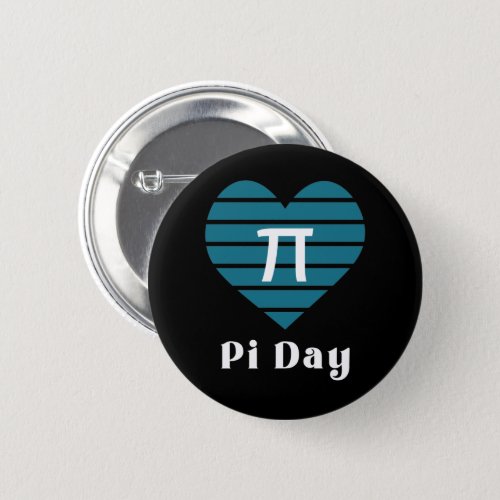 314 Heart Happy Pi Day Button