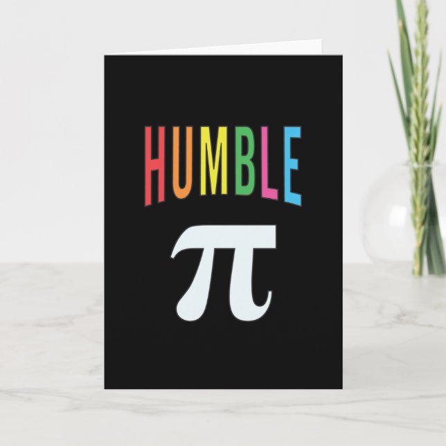 3.14 Humble Pie Pi Pun Funny Math Joke Card (Front)