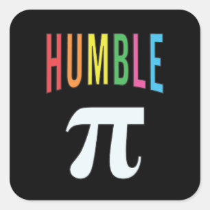 3.14 Humble Pie Pi Pun Funny Math Joke Square Sticker