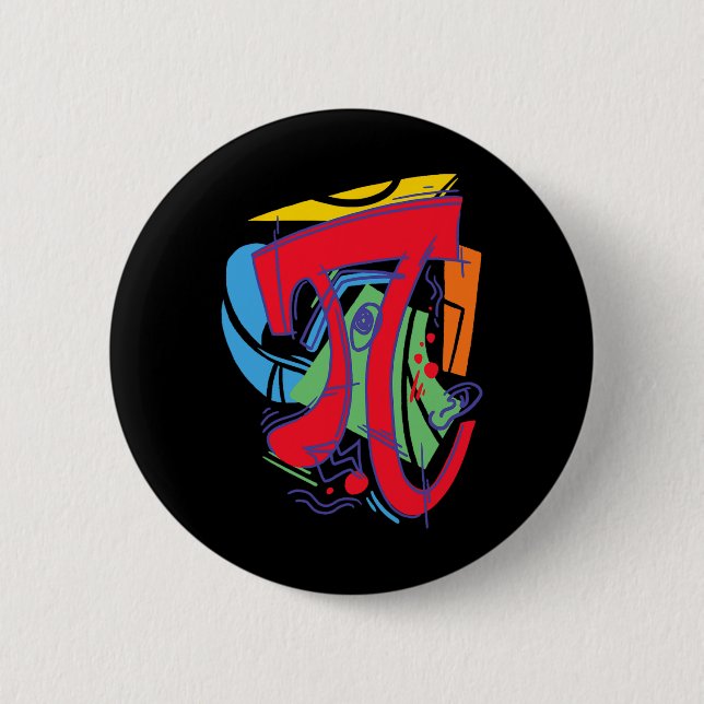 3.14 Math Design For Pi Day  Button (Front)