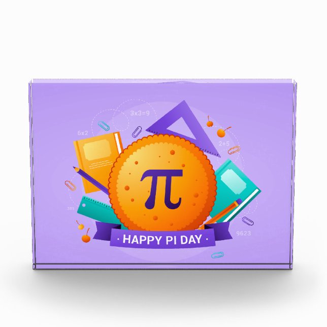 3.14 National Pi Day Design  - Happy Pi Day Acrylic Award (Front)