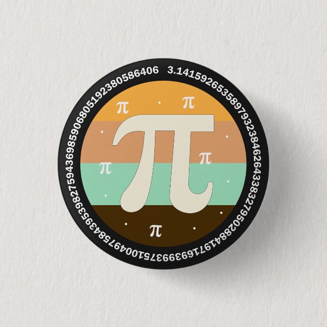 3.14 National Pi Day Design  - Pi Day Gift Idea Button (Front)