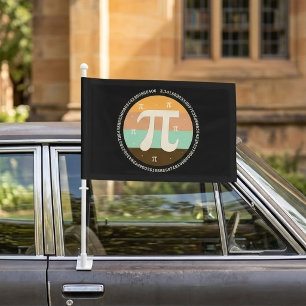 3.14 National Pi Day Design - Pi Day Gift Idea Car Flag