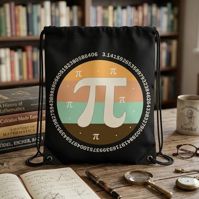 3.14 National Pi Day Design  - Pi Day Gift Idea Drawstring Bag (Creator Uploaded)