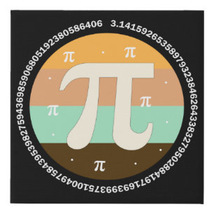3.14 National Pi Day Design  - Pi Day Gift Idea Faux Canvas Print