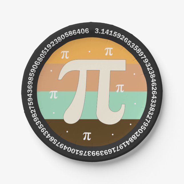 3.14 National Pi Day Design  - Pi Day Gift Idea Paper Plates (Front)
