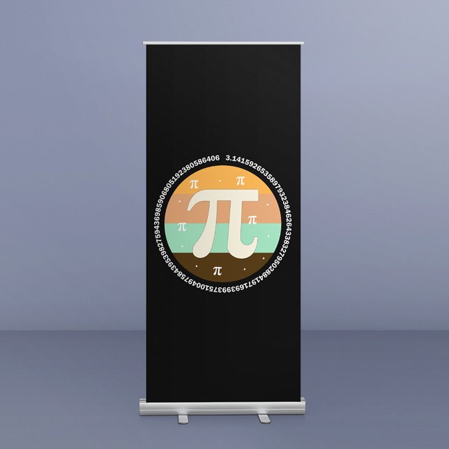 3.14 National Pi Day Design  - Pi Day Gift Idea Retractable Banner (Creator Uploaded)