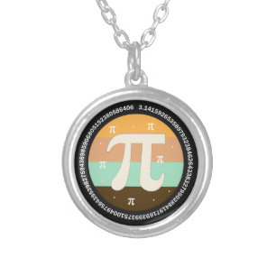3.14 National Pi Day Design  - Pi Day Gift Idea Silver Plated Necklace