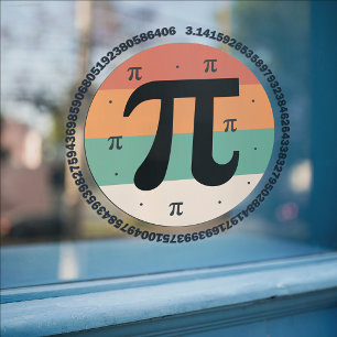 3.14 National Pi Day Design - Pi Day Gift Idea Window Cling