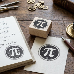 3.14 National Pi Day Design - Pi Day Gift Rubber Stamp