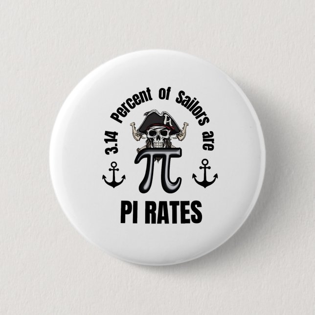 3.14 Percent of Sailors are Pi Rates  Button (Front)