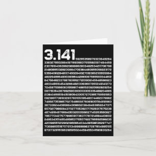 3.14 Pi Day Math Irrational Number Pi  Card