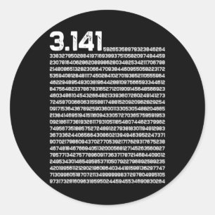 3.14 Pi Day Math Irrational Number Pi Classic Round Sticker