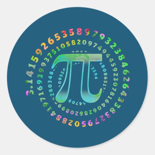 3 14 Pi Mathematics Physics Irrational Number  Classic Round Sticker