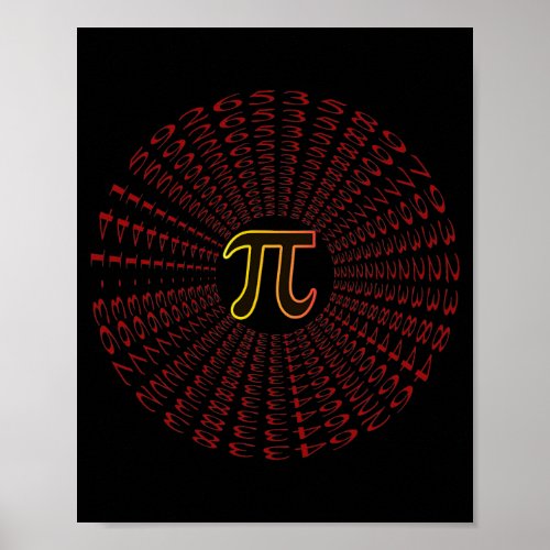 3 14 Pi Pop Art Spiral Math Science Geek Pi Day Poster