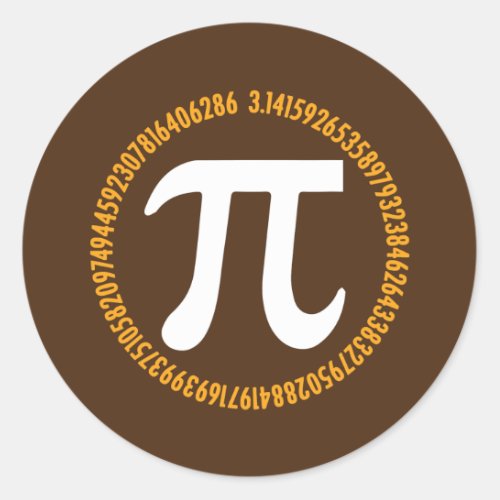 3 14 Pi Symbol Ratio Pi Day for Math Science Classic Round Sticker