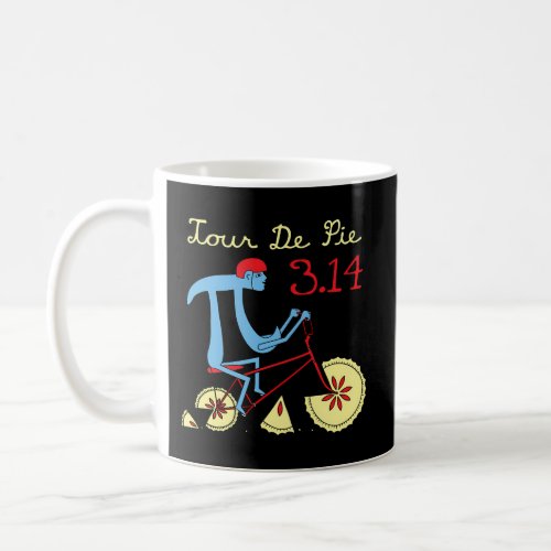 3 14 Pie Guy Riding Bike With Pie Wheels Coffee Mug