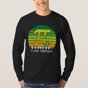 3 14 Pirish Irish Shamrock Pi Day Math Teacher St  T-Shirt