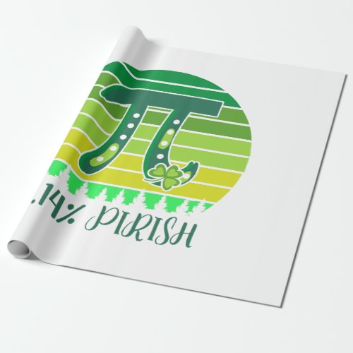 314 Pirish Saint Patricks Day Green Math Geek Pi  Wrapping Paper