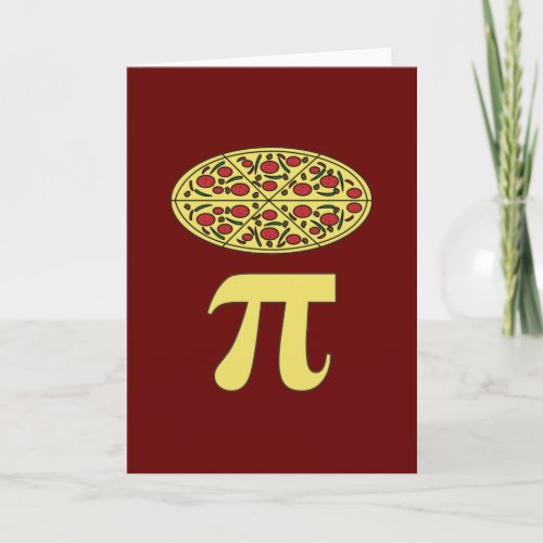 314 Pizza Pie Pi Pun Funny Math Joke Card
