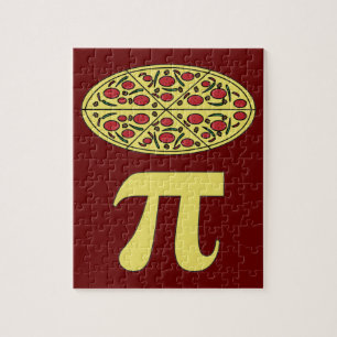 3.14 Pizza Pie Pi Pun Funny Math Joke Jigsaw Puzzle
