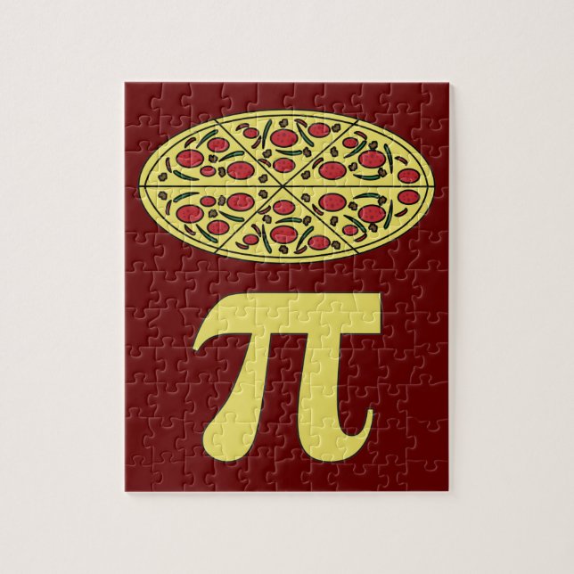 3.14 Pizza Pie Pi Pun Funny Math Joke Jigsaw Puzzle (Vertical)