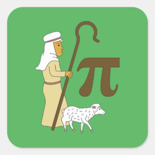 3.14 Shepherd's Pie Pi Pun Funny Math Joke Square Sticker