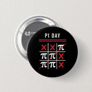 3.14 Tic-Tac-Toe Noughts And Crosses Happy Pi Day Button