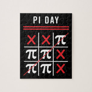 3.14 Tic-Tac-Toe Noughts And Crosses Happy Pi Day Jigsaw Puzzle