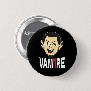 3.14 Vampire Pi Pun Funny Math Joke Button