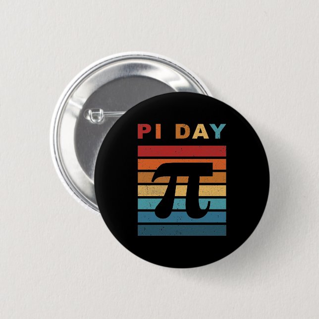 3.14 Vintage Distressed Pi Day Button (Front & Back)