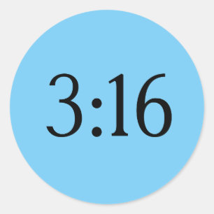 3:16 CLASSIC ROUND STICKER