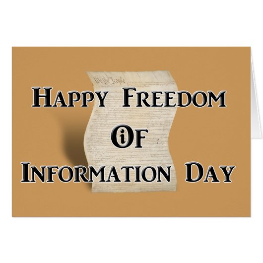 3-16 Freedom of Information Day Cards (Front Horizontal)