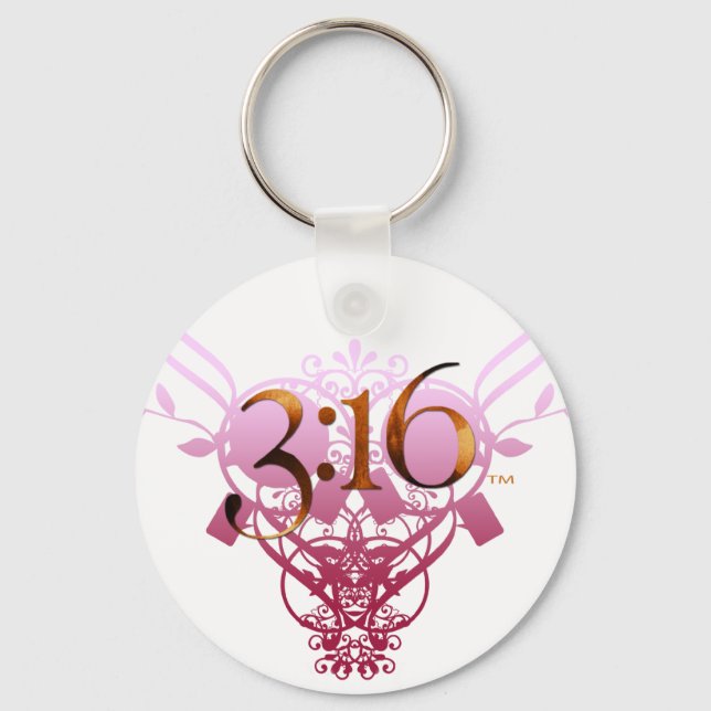 3:16 Heart Swirl Key Chain (Front)