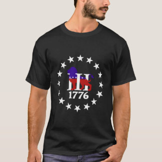 3 1776 Lion Patriot Party T-Shirt