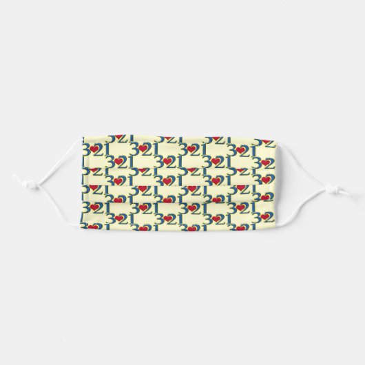 3-21 World Down Syndrome Day Adult Cloth Face Mask (Front, Folded)