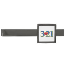 3-21 World Down Syndrome Day Gunmetal Finish Tie Clip