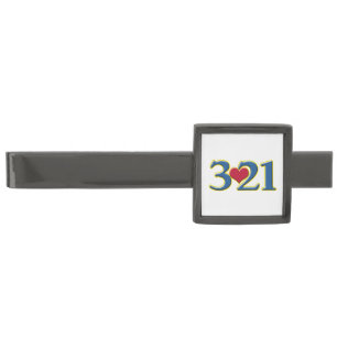 3-21 World Down Syndrome Day Gunmetal Finish Tie Clip