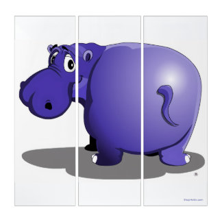 3 2 1 Hippo Triptych