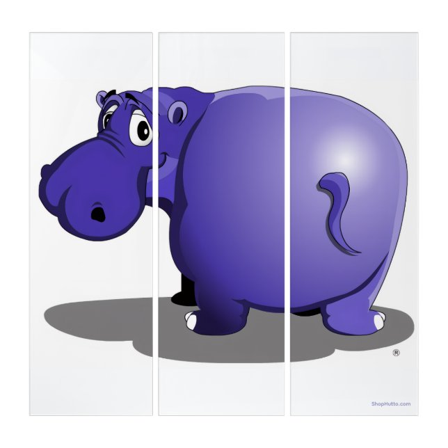 3 2 1 Hippo Triptych (Front)