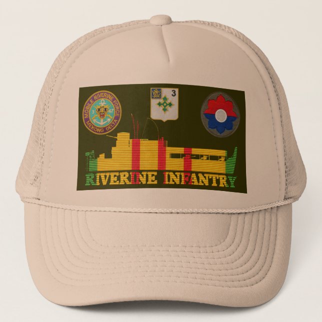 3/47th Inf. ATC Tango Boat & Patches Hat (Front)