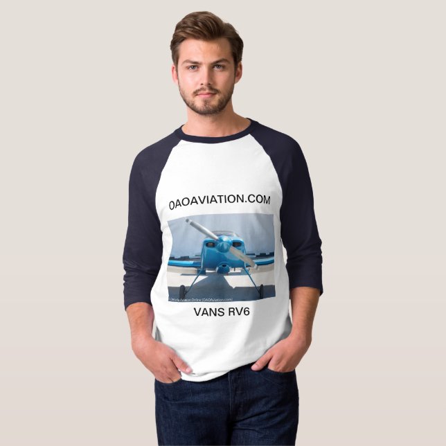3/4 Length Raglan with Vans RV6 + CNY3 Airport T-Shirt (Front Full)