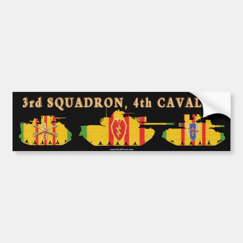 34th Cavalry VSR Armored Vehicles Bumper Sticker