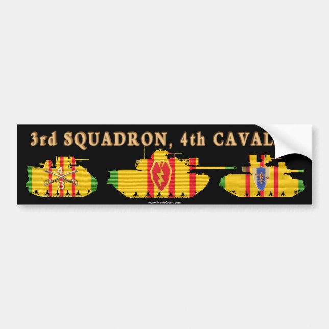 3/4th Cavalry VSR Armored Vehicles Bumper Sticker (Front)