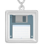 3.5 Floppy Disk Necklace (front Of Disk) at Zazzle