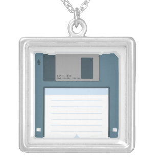 3.5 Floppy Disk Necklace (front of disk)