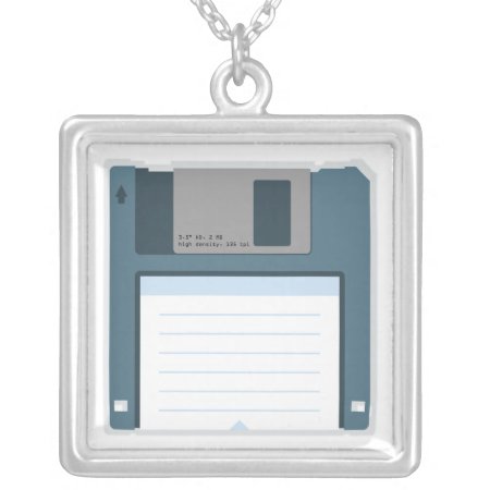 3.5 Floppy Disk Necklace (front Of Disk)
