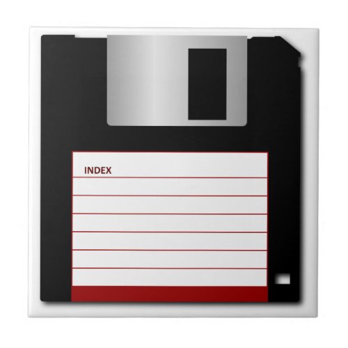 35 inch Floppy Diskette old vintage computer disk Ceramic Tile