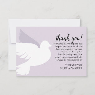 3.5"x5" Dove Funeral Thank You Card
